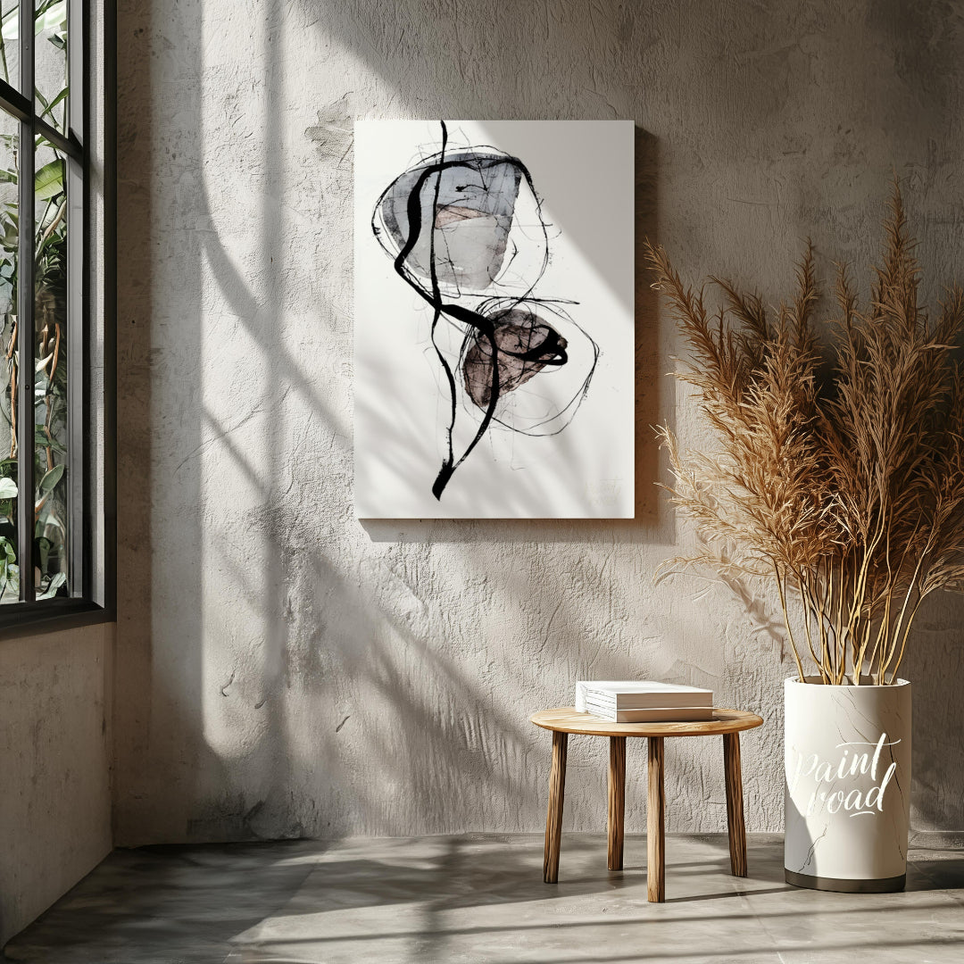 """Ephemeral Forms"" captures a delicate balance between structure and fluidity. The artwork featur… for living room