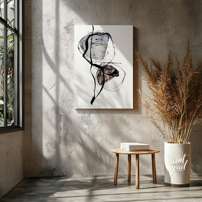 """Ephemeral Forms"" captures a delicate balance between structure and fluidity. The artwork featur… for living room