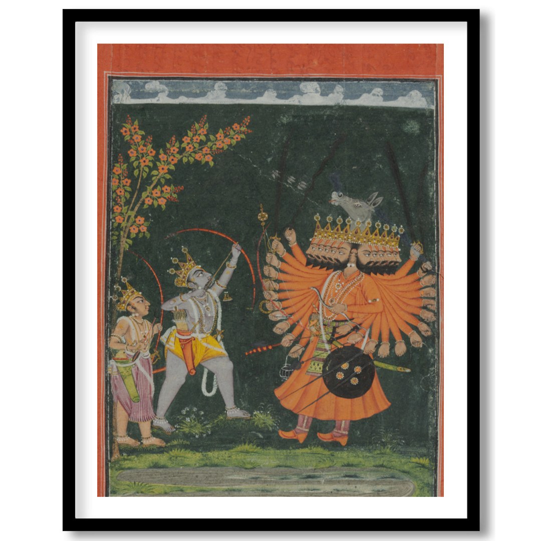 This vibrant artwork captures a legendary scene filled with dynamic figures and intricate for decor