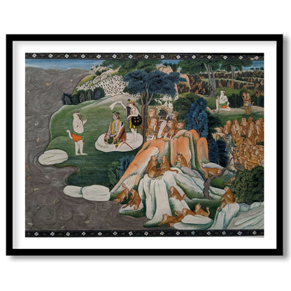 Immerse yourself in the rich tapestry of Indian folklore with this intricate artwork. Featuring for office