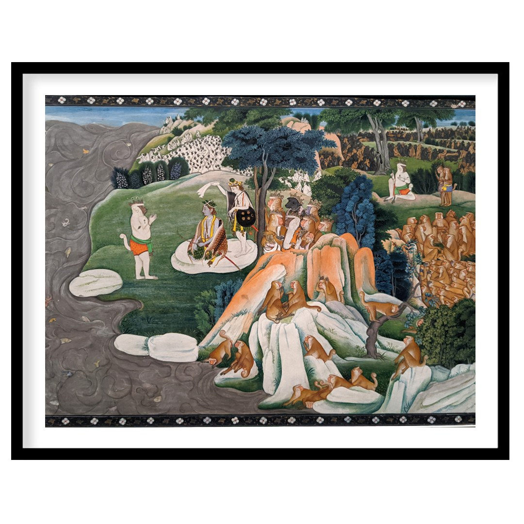 Immerse yourself in the rich tapestry of Indian folklore with this intricate artwork. Featuring for office