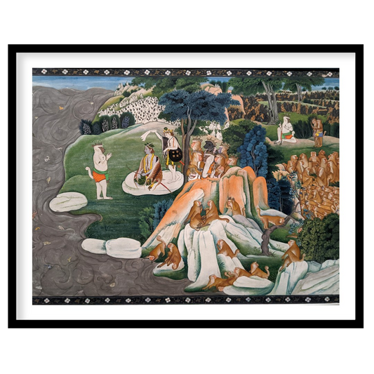 Immerse yourself in the rich tapestry of Indian folklore with this intricate artwork. Featuring for office