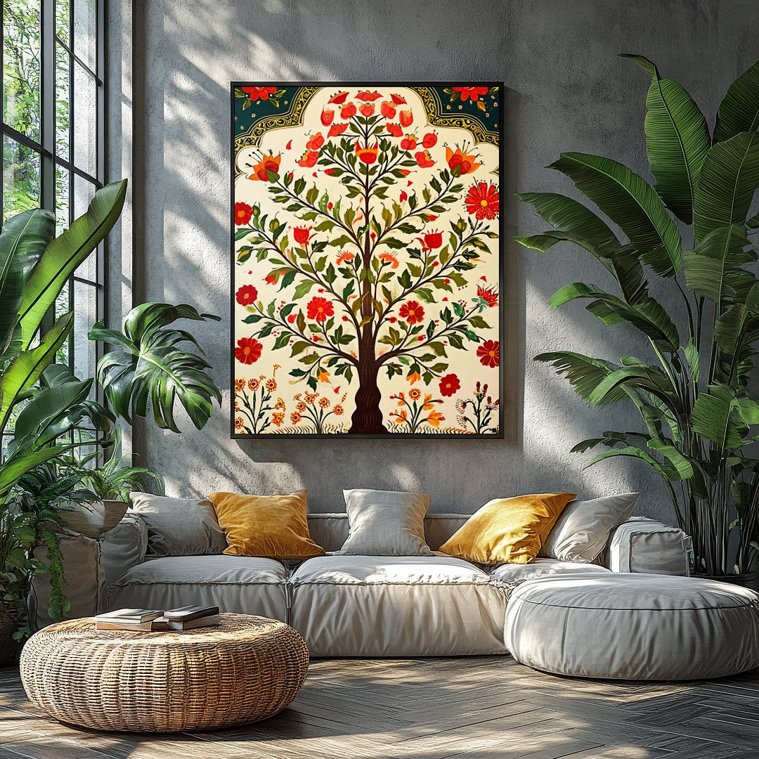 Embrace the enchanting allure of nature with this captivating artwork featuring a mystical floral for Balcony