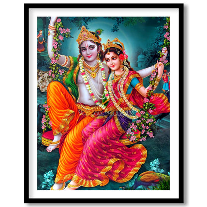 Experience the enchanting beauty of this divine artwork, featuring a celestial couple gracefully for nook