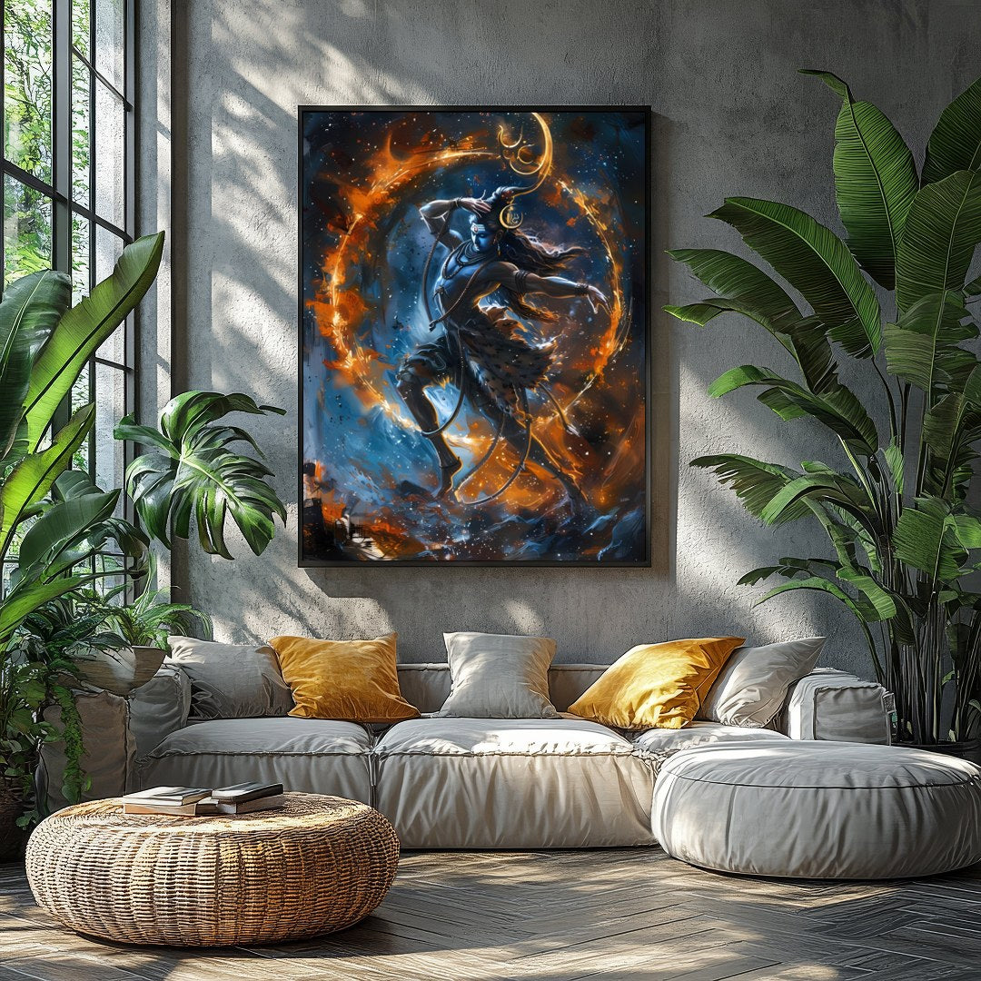 Immerse yourself in the mystique of the cosmos with 'Ethereal Dance of the Celestial Being'. This for Balcony