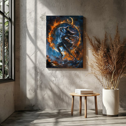 Immerse yourself in the mystique of the cosmos with 'Ethereal Dance of the Celestial Being'. This for Entrance
