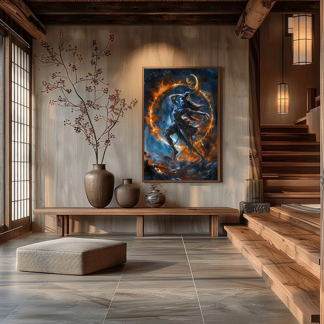 Immerse yourself in the mystique of the cosmos with 'Ethereal Dance of the Celestial Being'. This for Hall