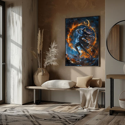 Immerse yourself in the mystique of the cosmos with 'Ethereal Dance of the Celestial Being'. This for kitchen