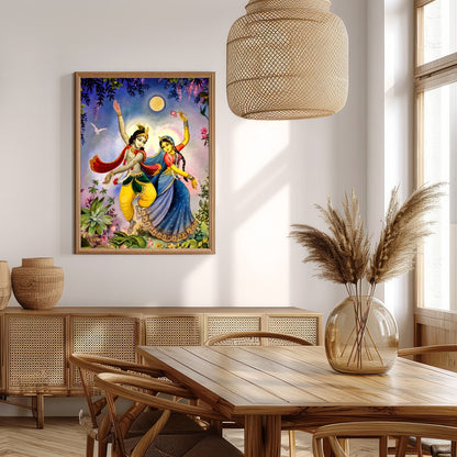 This captivating artwork portrays a mystical dance under the serene glow of a full moon. The for Extra Kitchen