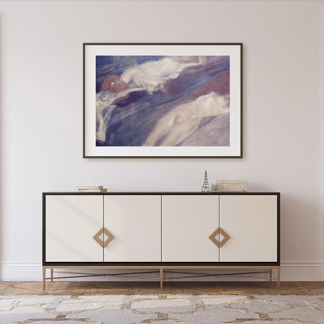Immerse yourself in the mystical allure of 'Ethereal Dreamscape Trio,' a masterful fusion of for Foyer