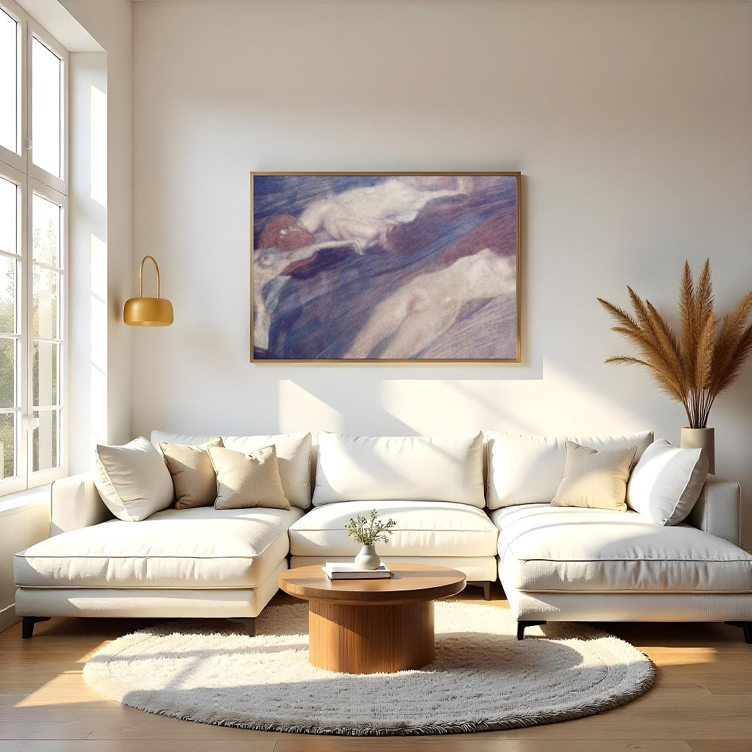 Immerse yourself in the mystical allure of 'Ethereal Dreamscape Trio,' a masterful fusion of for Living Room