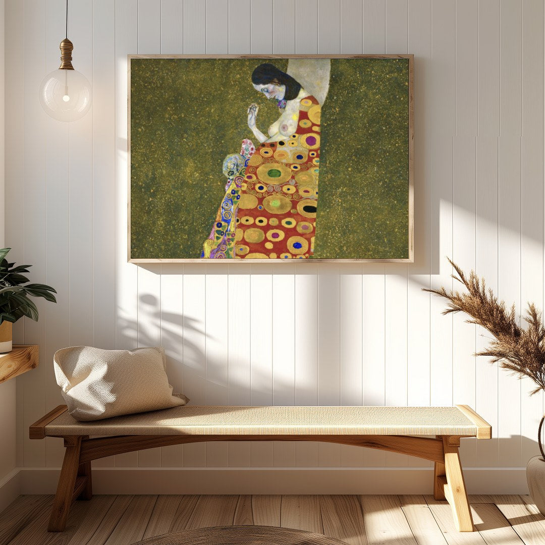 This captivating piece draws the viewer into a rich tapestry of swirling golds and intricate for Hallway