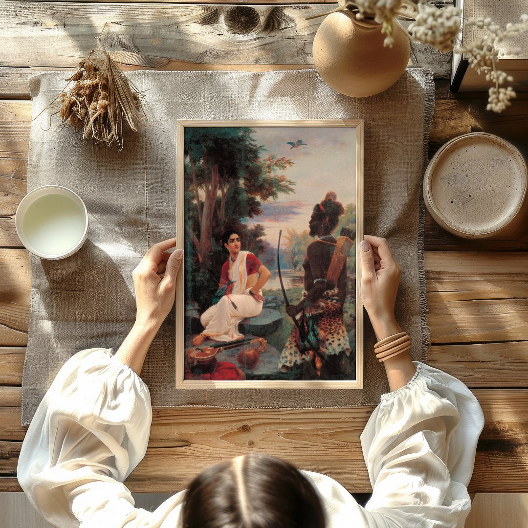 This captivating artwork portrays an enchanting riverside meeting steeped in cultural richness. The for Kitchen