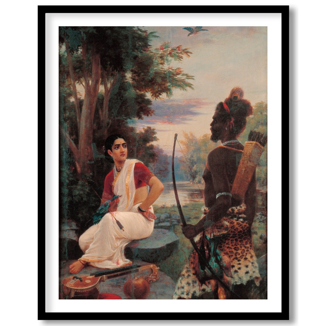 This captivating artwork portrays an enchanting riverside meeting steeped in cultural richness. The for nook