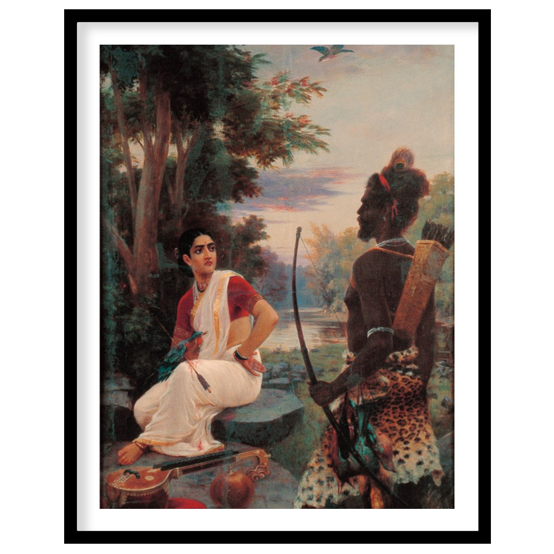 This captivating artwork portrays an enchanting riverside meeting steeped in cultural richness. The for nook