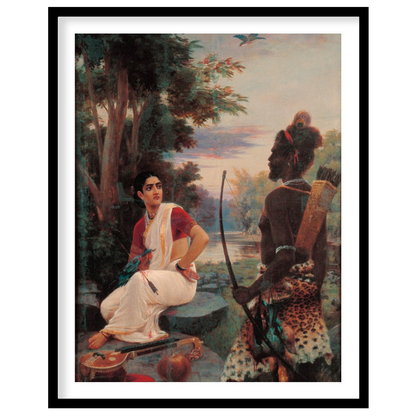 This captivating artwork portrays an enchanting riverside meeting steeped in cultural richness. The for nook