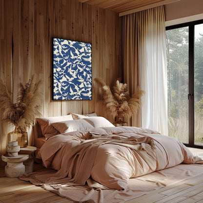 Experience the serene beauty of doves in flight with this striking artwork. The harmonious contrast for Bedroom