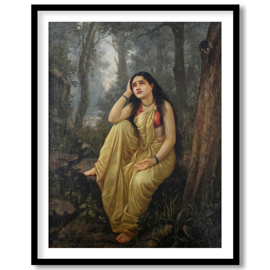 This exquisite artwork captures a moment of serene reflection amidst a lush forest setting. The for bedroom