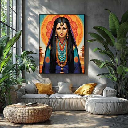 Immerse yourself in the mystique of this captivating artwork, featuring a goddess adorned in for Balcony