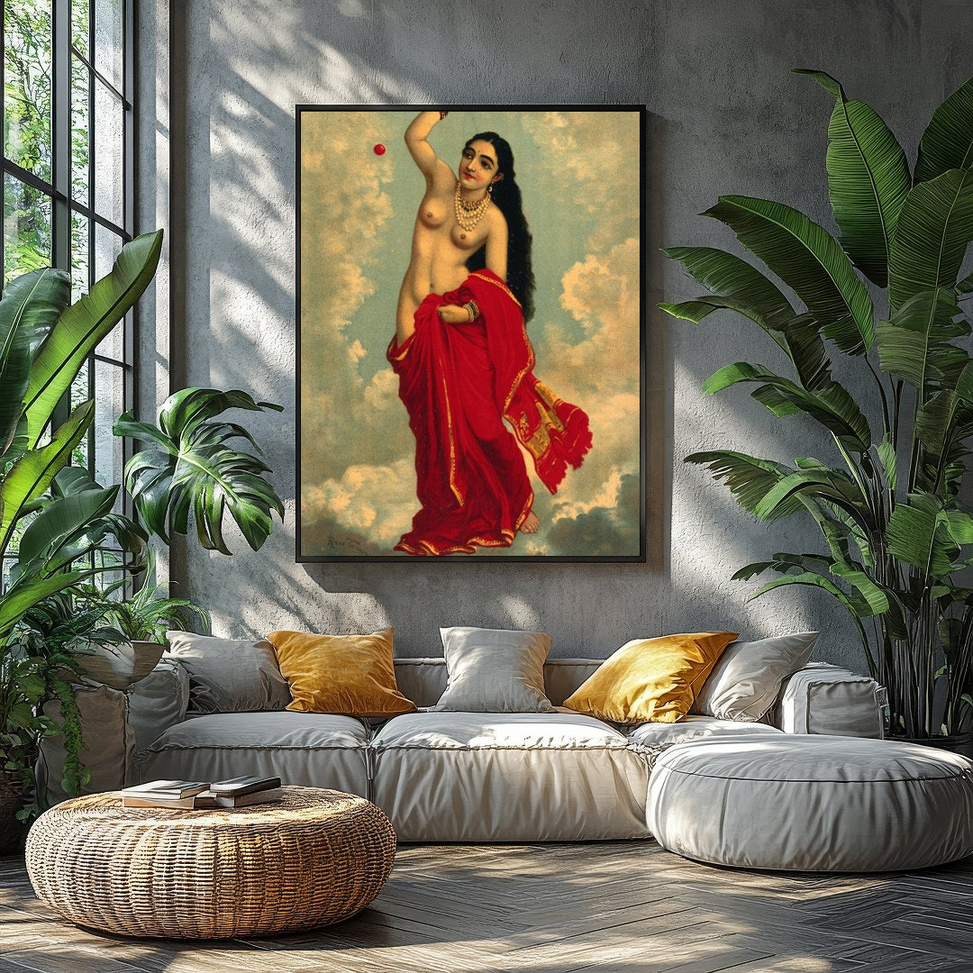 Capture the divine essence with this striking artwork featuring a celestial figure adorned in for Balcony