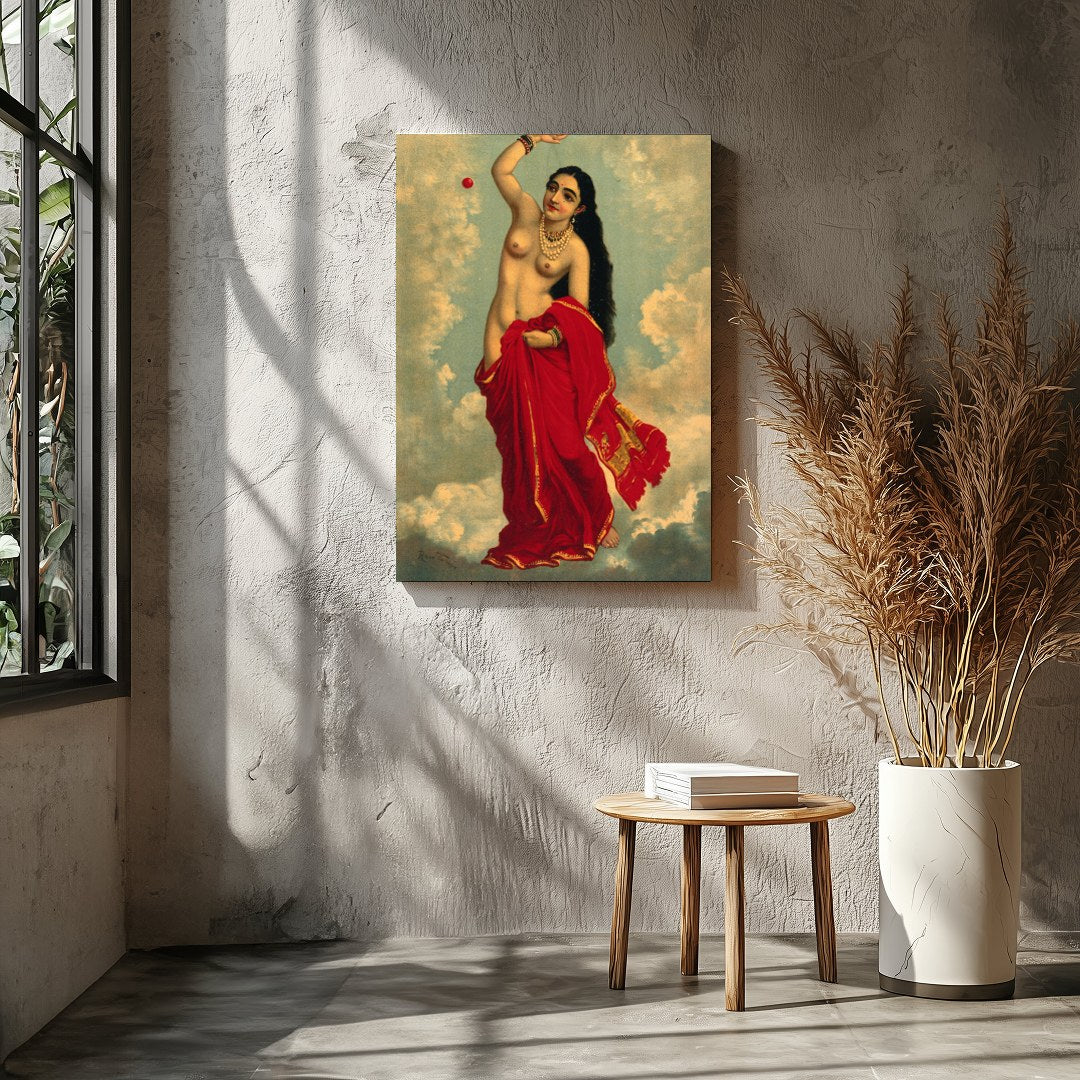 Capture the divine essence with this striking artwork featuring a celestial figure adorned in for Entrance