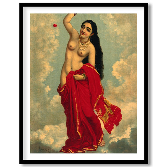 Capture the divine essence with this striking artwork featuring a celestial figure adorned in for house