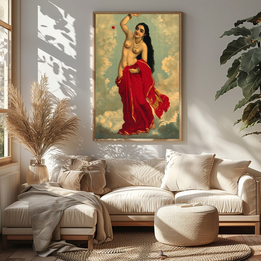 Capture the divine essence with this striking artwork featuring a celestial figure adorned in for Sitting Area