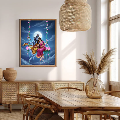 Witness the celestial harmony in this vibrant depiction of divine figures amidst an enchanting for Extra Kitchen