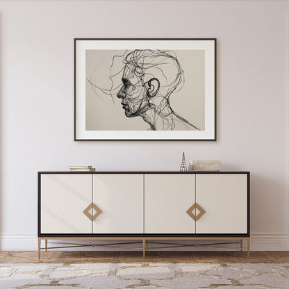 Explore the captivating world of abstract expression with this striking wall art. Delicate black for Foyer