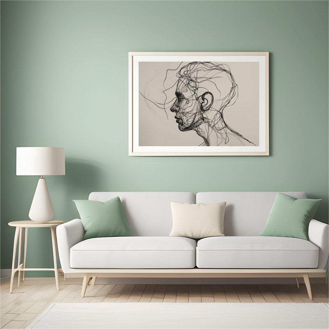 Explore the captivating world of abstract expression with this striking wall art. Delicate black for Hall