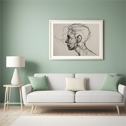 Explore the captivating world of abstract expression with this striking wall art. Delicate black for Hall
