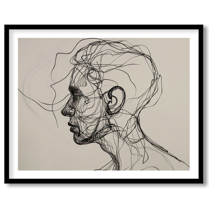 Explore the captivating world of abstract expression with this striking wall art. Delicate black for place