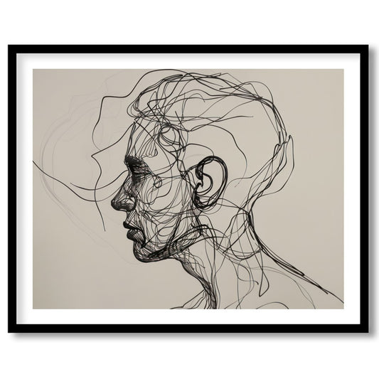 Explore the captivating world of abstract expression with this striking wall art. Delicate black for place