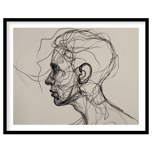 Explore the captivating world of abstract expression with this striking wall art. Delicate black for place