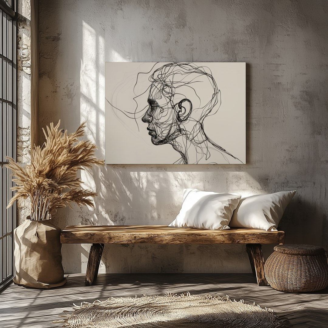 Explore the captivating world of abstract expression with this striking wall art. Delicate black for Veranda