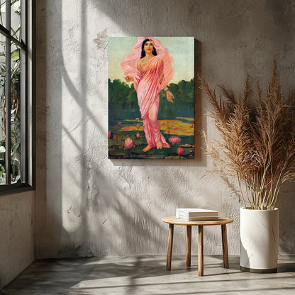 Immerse yourself in the serene beauty of 'Ethereal Lotus Maiden,' a captivating piece that captures for Entrance
