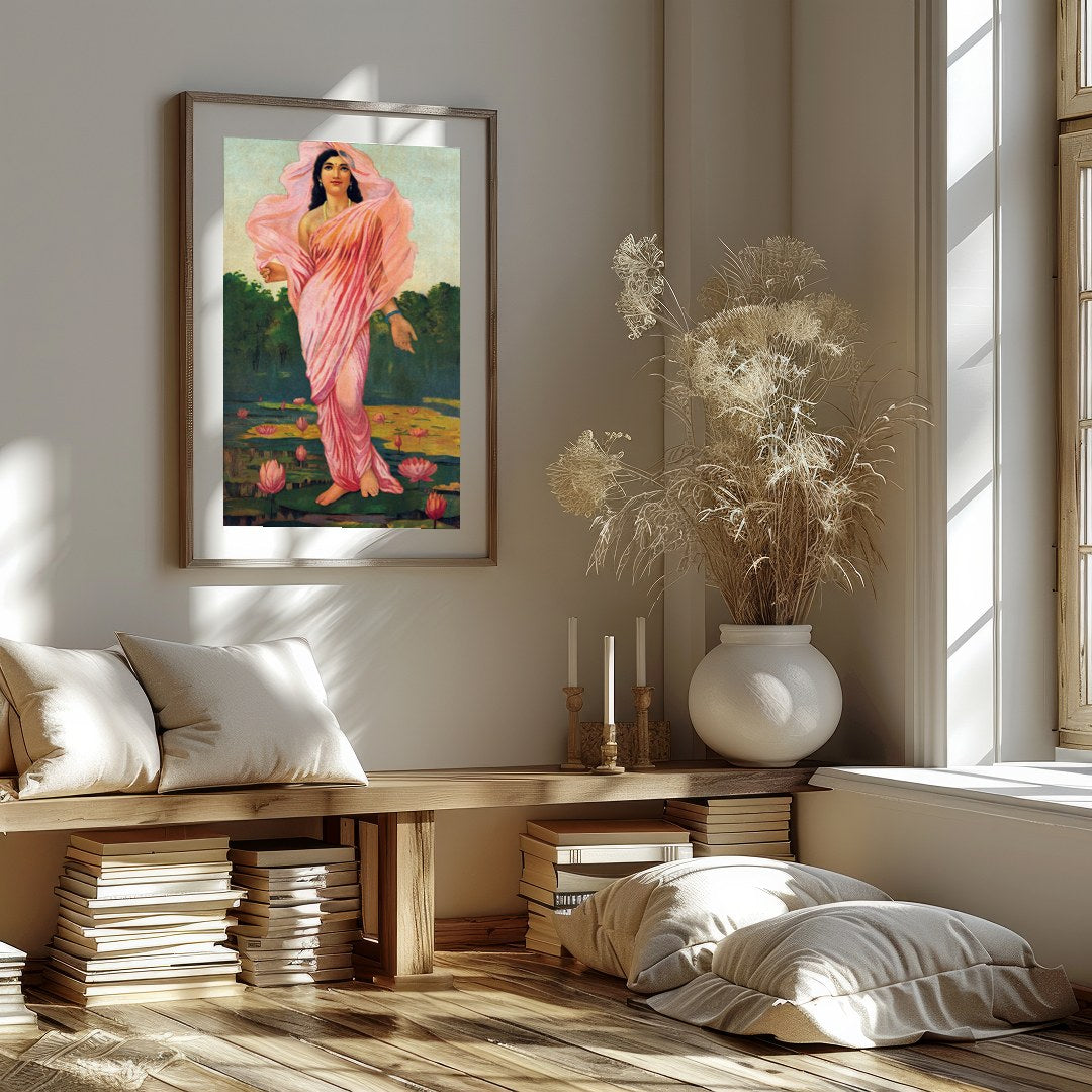Immerse yourself in the serene beauty of 'Ethereal Lotus Maiden,' a captivating piece that captures for lovely-house