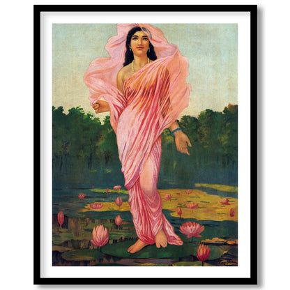 Immerse yourself in the serene beauty of 'Ethereal Lotus Maiden,' a captivating piece that captures for place