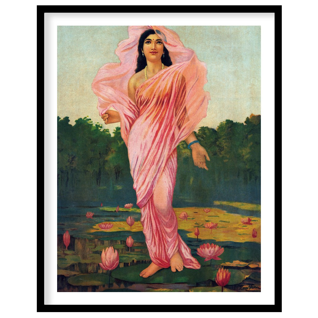 Immerse yourself in the serene beauty of 'Ethereal Lotus Maiden,' a captivating piece that captures for place