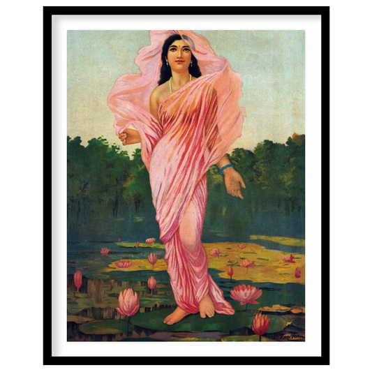 Immerse yourself in the serene beauty of 'Ethereal Lotus Maiden,' a captivating piece that captures for place
