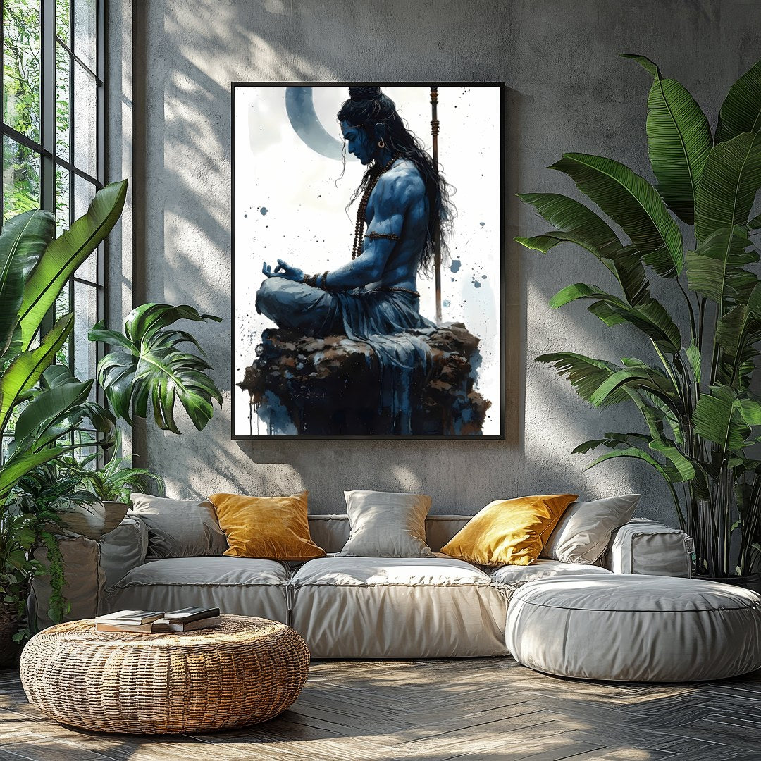 Immerse yourself in the serene energy of this captivating artwork, depicting a divine figure in for Balcony