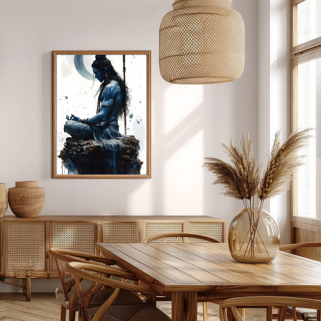 Immerse yourself in the serene energy of this captivating artwork, depicting a divine figure in for Extra Kitchen