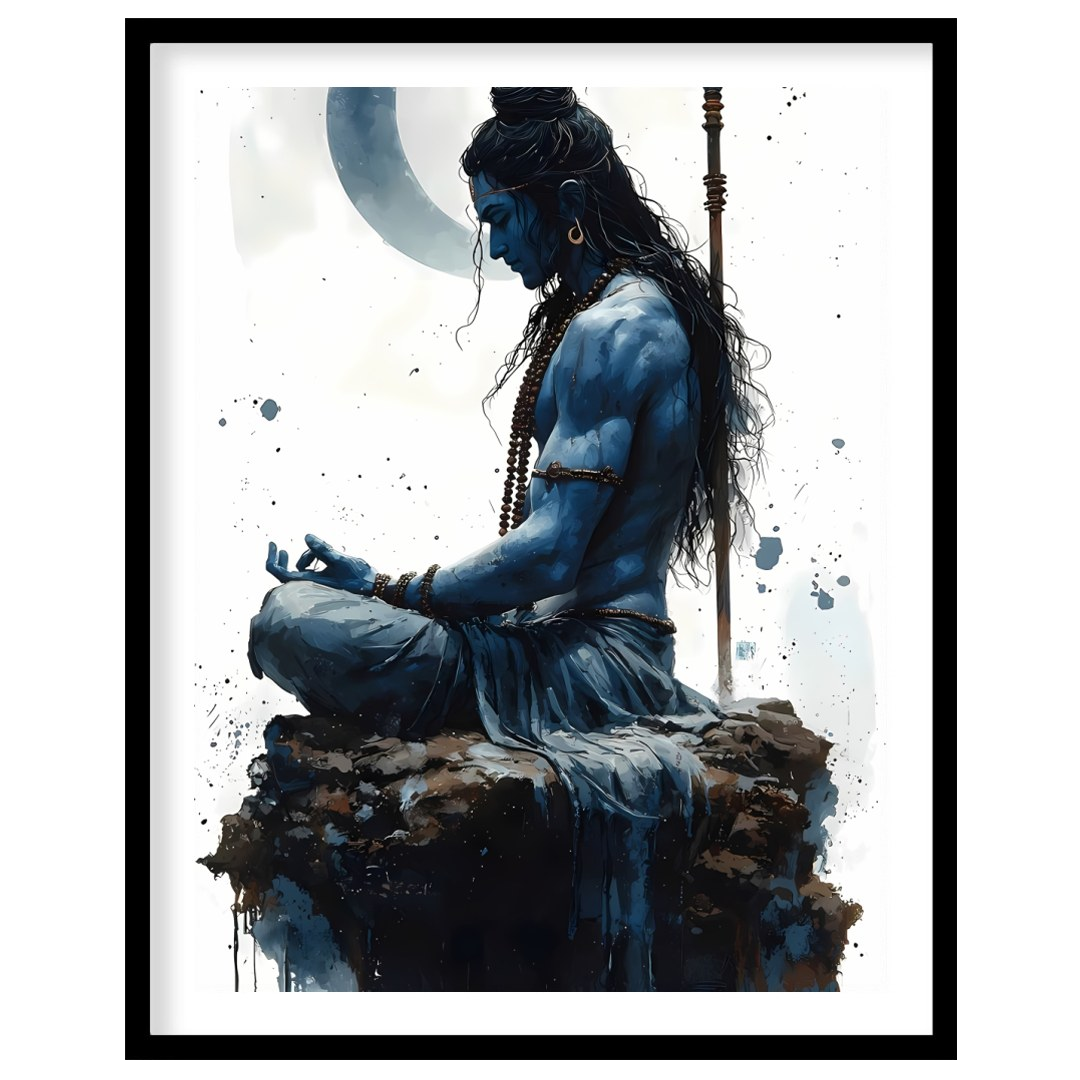 Immerse yourself in the serene energy of this captivating artwork, depicting a divine figure in for lovely-house
