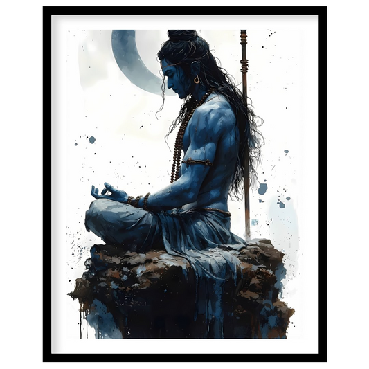 Immerse yourself in the serene energy of this captivating artwork, depicting a divine figure in for lovely-house