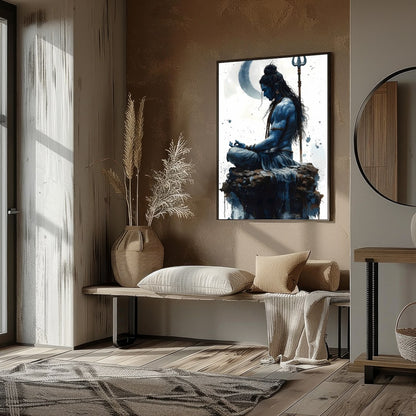 Immerse yourself in the serene energy of this captivating artwork, depicting a divine figure in for office
