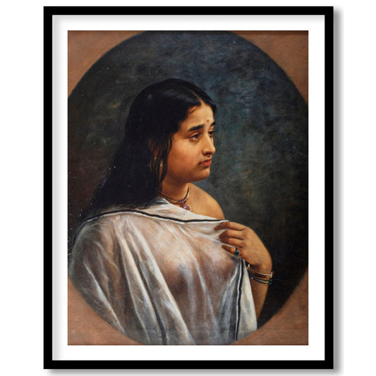 Immerse yourself in the serene beauty of this classical portrait capturing a moment of for bedroom
