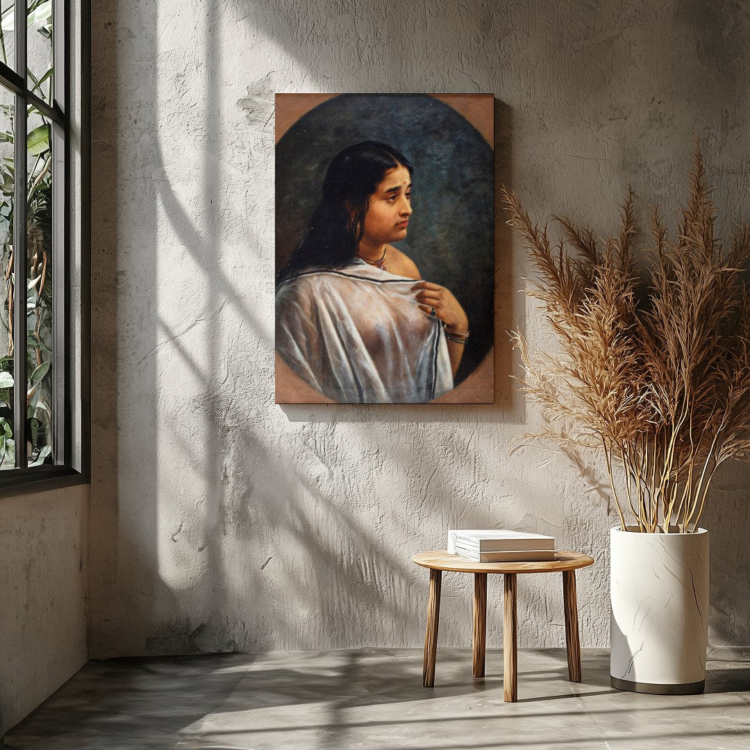 Immerse yourself in the serene beauty of this classical portrait capturing a moment of for Entrance