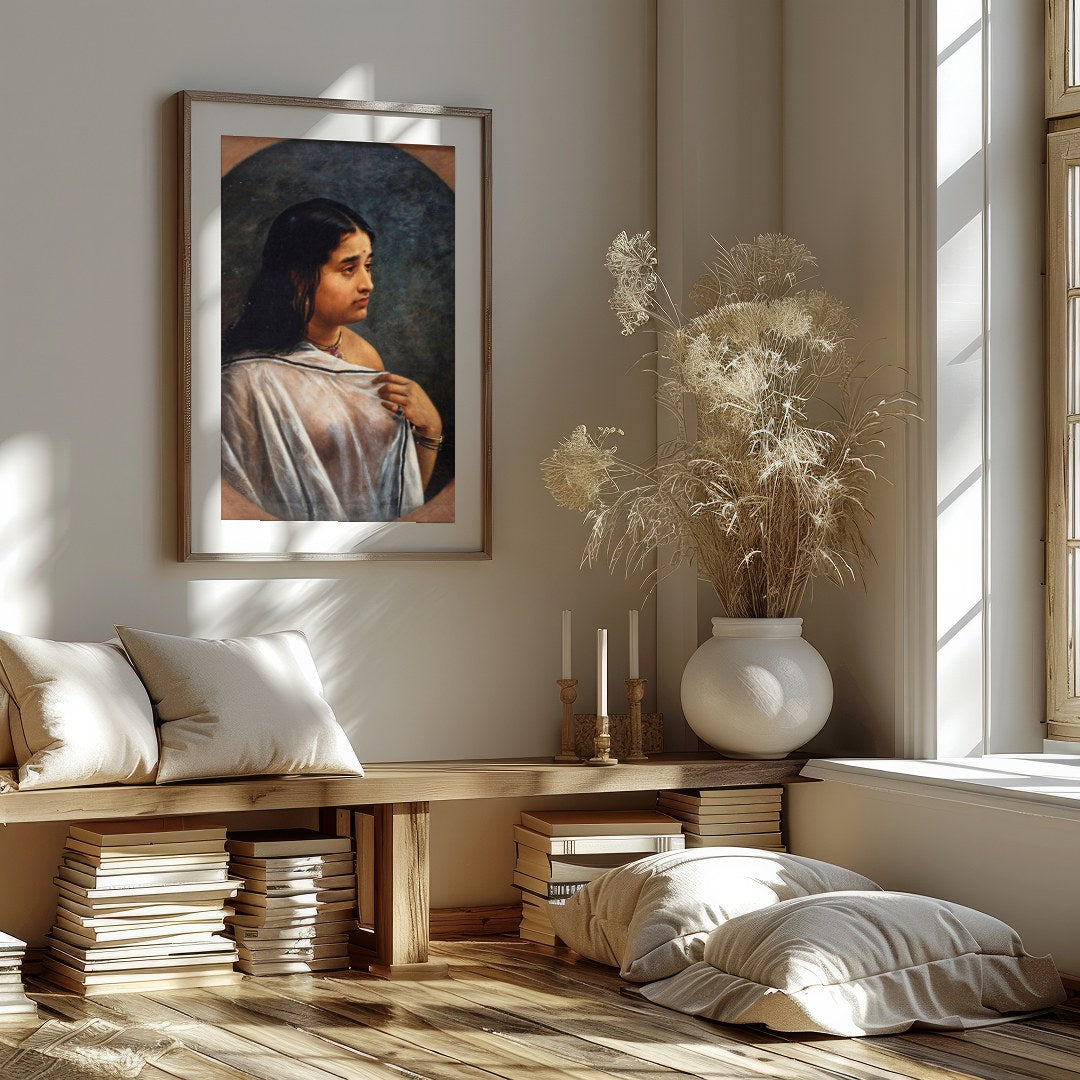 Immerse yourself in the serene beauty of this classical portrait capturing a moment of for studio
