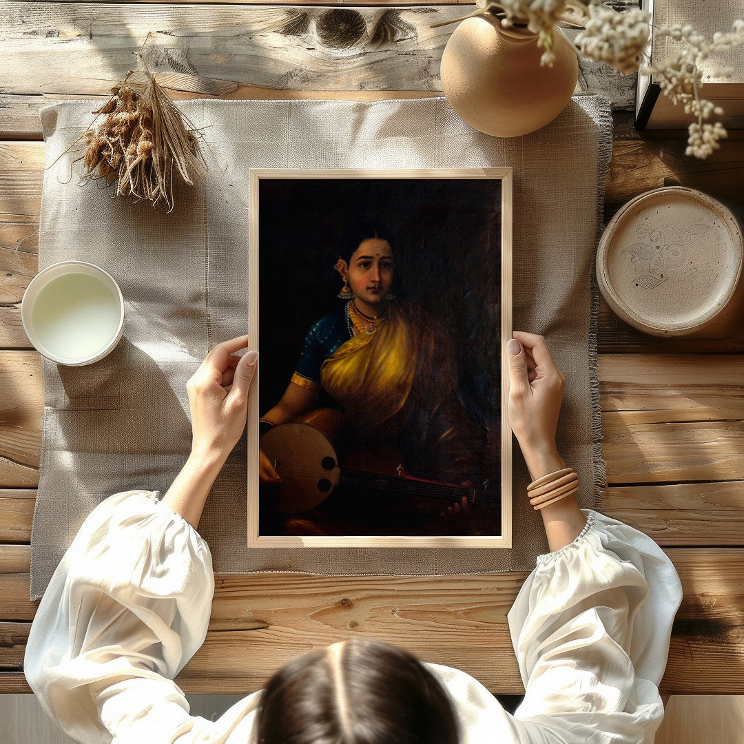 Immerse yourself in the timeless elegance of this captivating portrait, featuring a classical for Kitchen