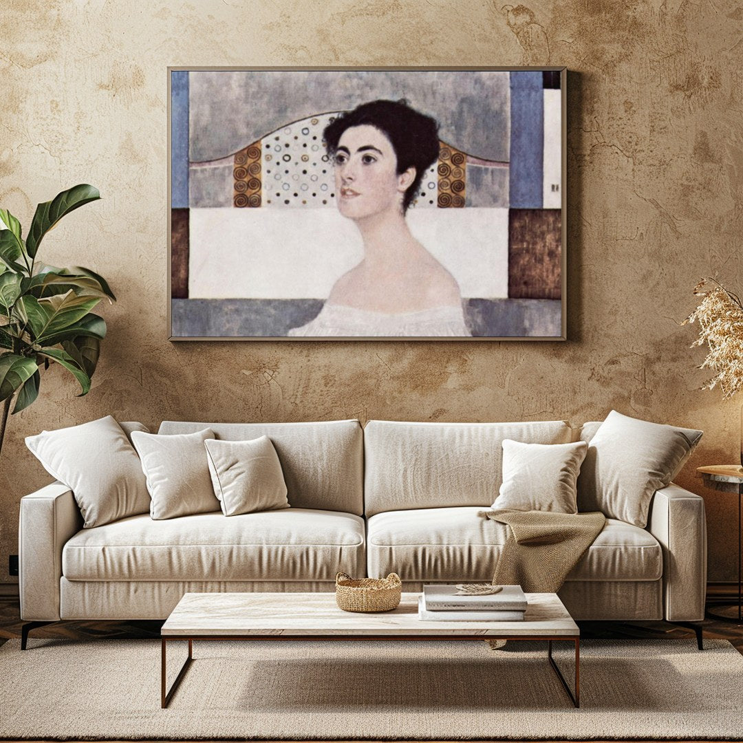 This exquisite artwork captures the essence of elegance with its gentle portrayal of a woman for Family Room